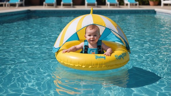 Bouée bébé avec parasol : confort et sécurité pour l'été
